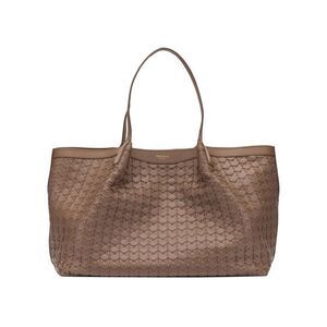 SERAPIAN Woven Leather Tote Bag Women BROWN Shoulder Bags
